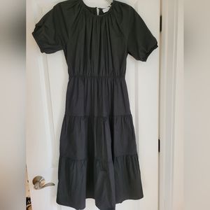Gremlin Black Cotton Tiered Dress Size XS